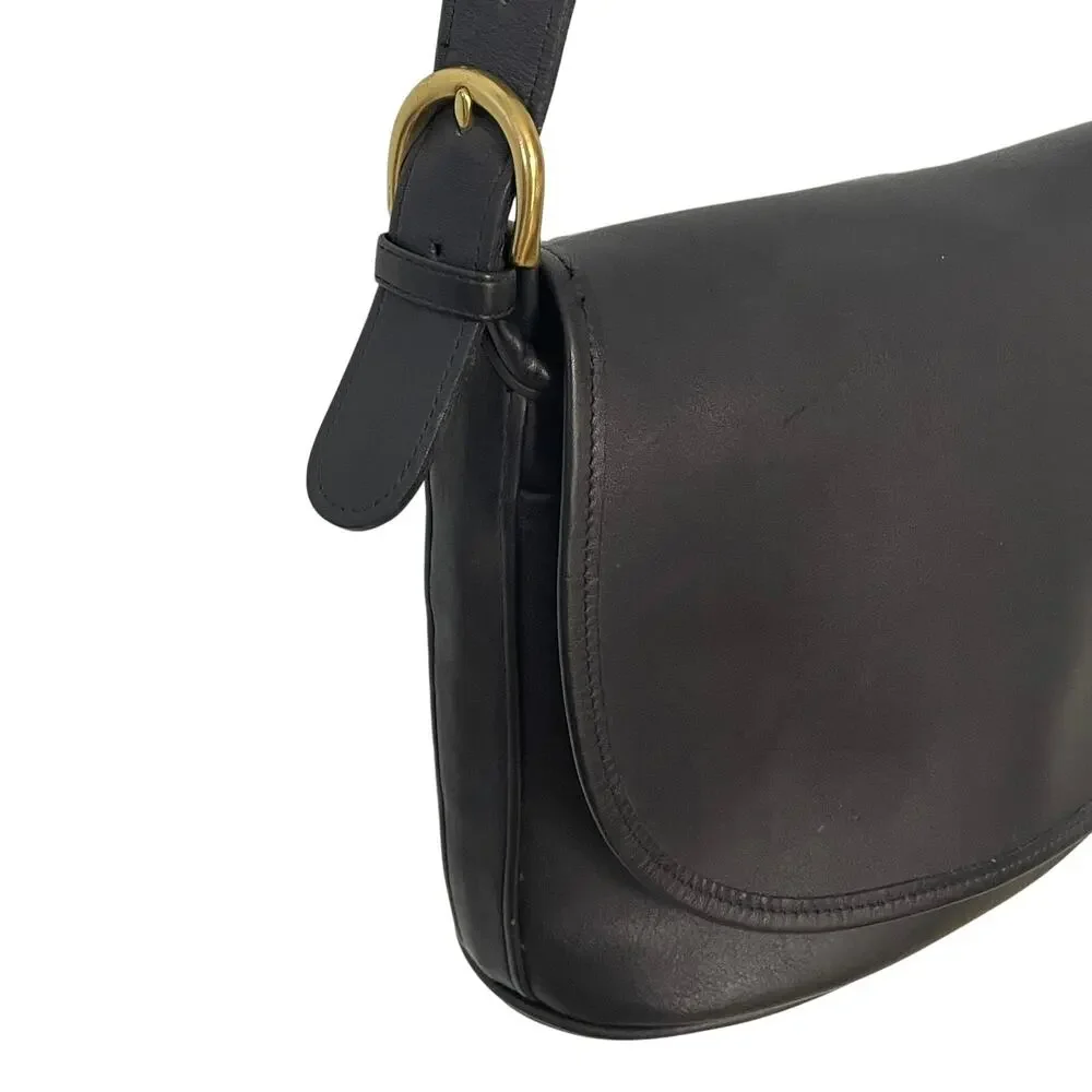 Vintage Coach Fletcher Messenger Bag Black Leather 4150 - Picture 3 of 13